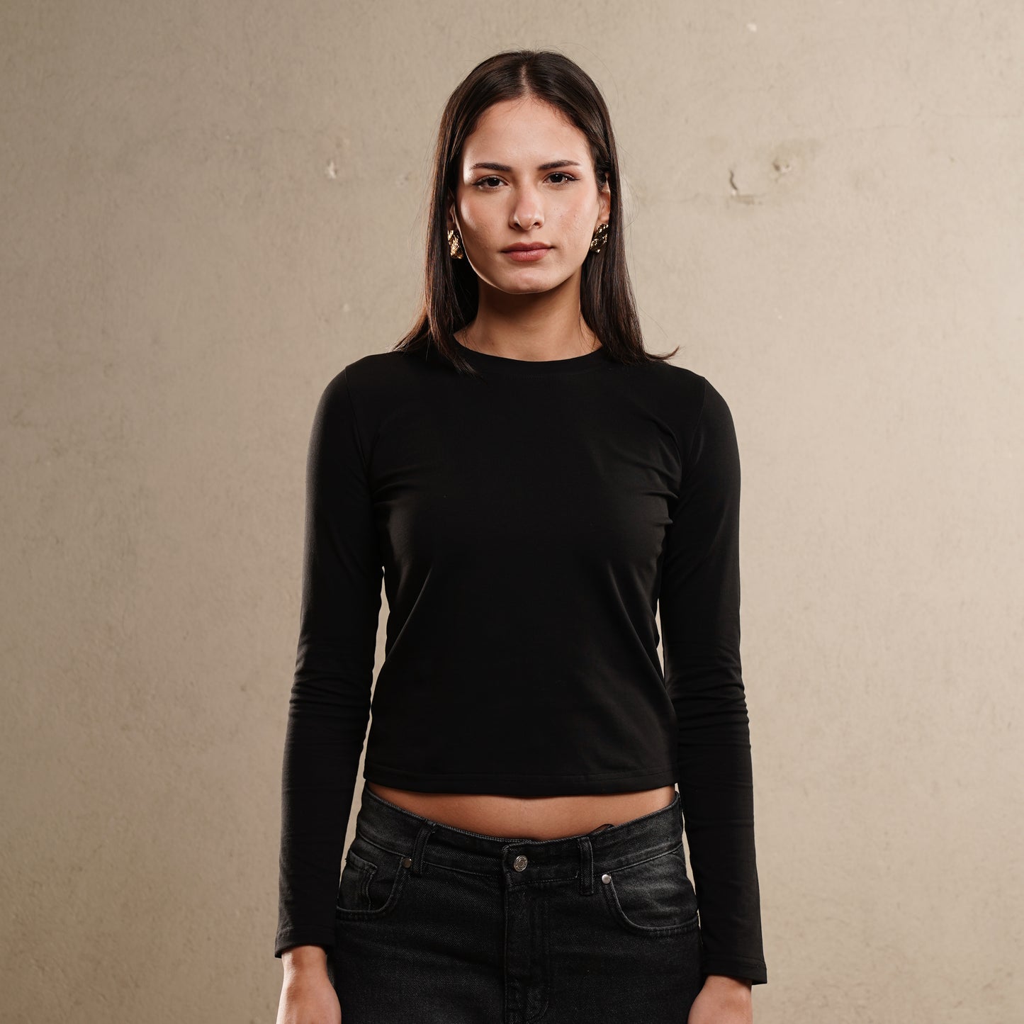 Long sleeve T-shirt in ONYX